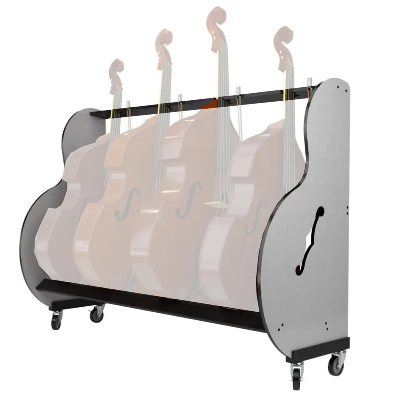 Big Sale A&S Crafted ProductsBand Room Mobile Four Double Bass Storage Rack