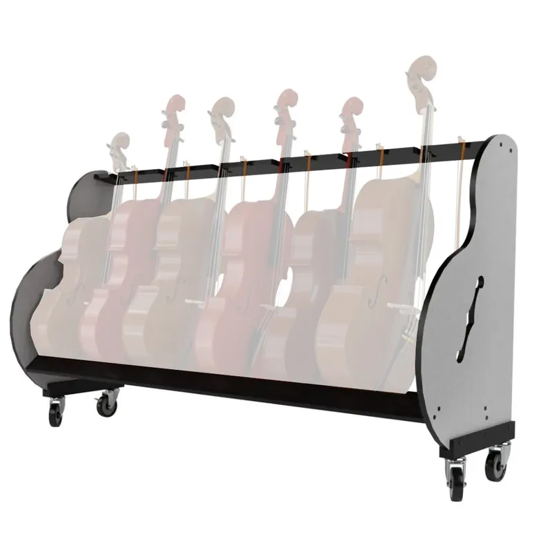 Crafted A&S Crafted ProductsBand Room Mobile Six Cellos Storage Rack