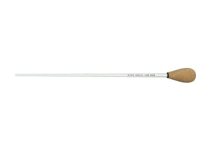 King David Batons16 Inch White Baton with Pear Shaped Cork New Release