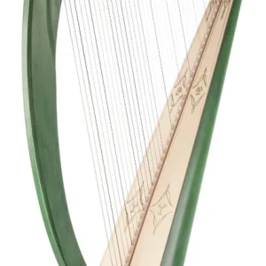 Fresh Stock Salvi HarpsUna Deluxe Professional Lever 38-String Harp - Green