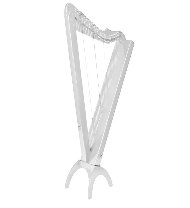 Direct From Factory HarpsicleGrand 33-string Harp w/ Pickup - White Stain