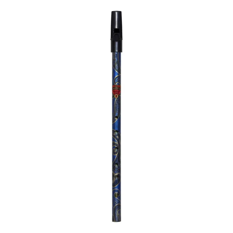GenerationBoHo Penny Whistle Key of D - Paisley/Blue Fresh Stock