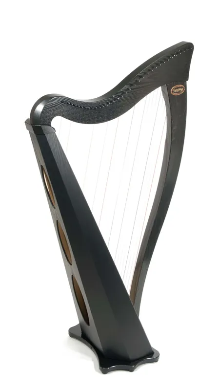 Viral Dusty StringsRavenna 34-String Harp with C, F & B Levers - Black