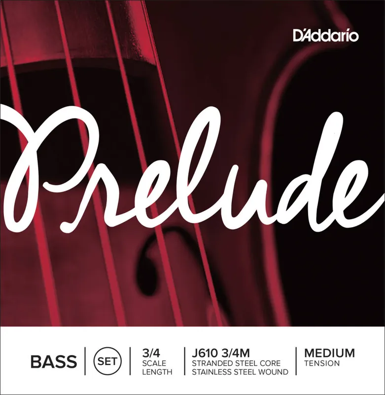 D'Addario OrchestralPrelude Bass Medium Tension Strings - 3/4 Popular