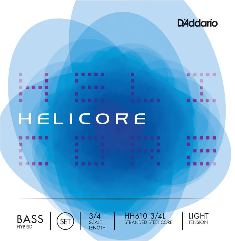 D'Addario OrchestralHH610 3/4L - Helicore Hybrid Bass String Set, 3/4 Scale, Light Tension Viral
