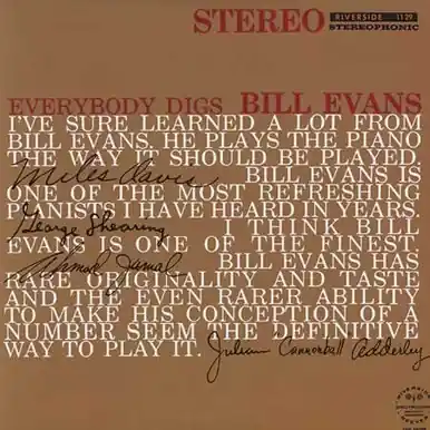 New Arrival Bill Evans Trio Everybody Digs Bill Evans