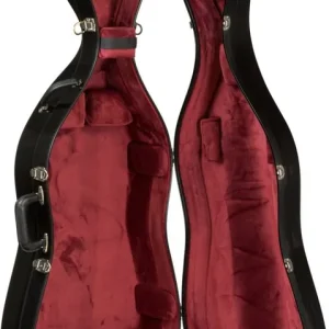 BobelockFiberglass Cello Case with Wheels - Black/Wine New Arrival
